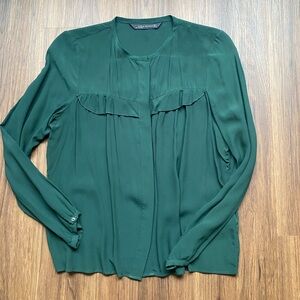 Zara Women | Green Blouse with Frill detail